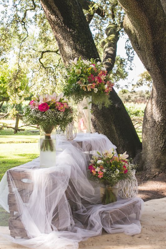 Decoración de boda con flores
